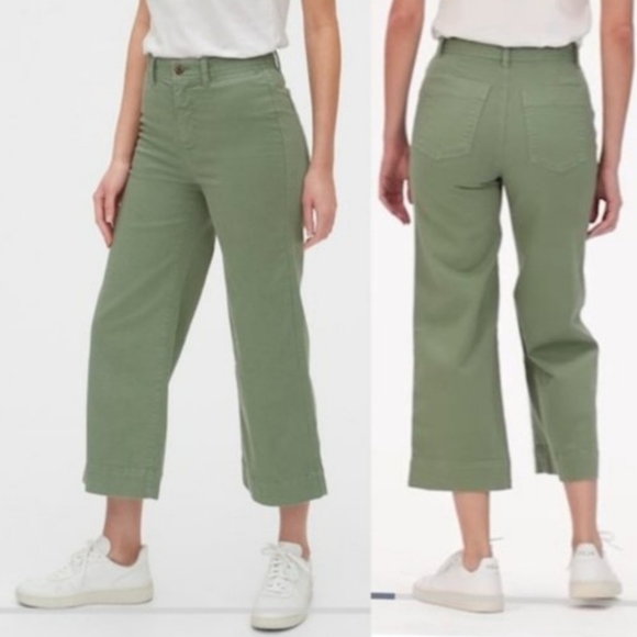 Zara Woman Olive Green Chinos - Picture 2 of 10